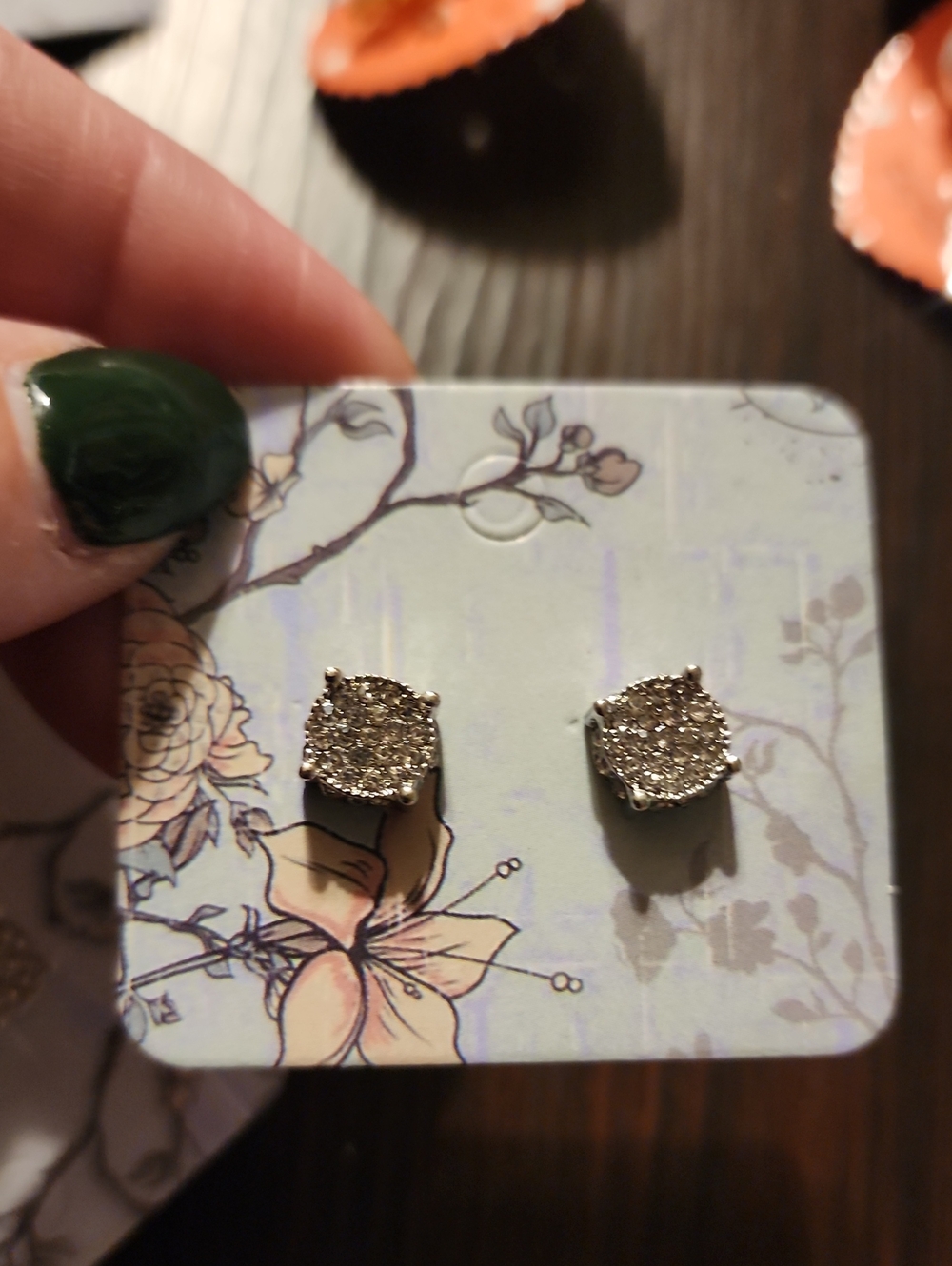 Silver Sparkle Cluster Stud Earrings - Women Jewelry